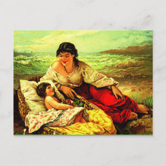 Lägg ner minnen från mor och barn! vykort