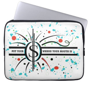 Lägg pengarna där munnen är QUOTE Laptop Fodral