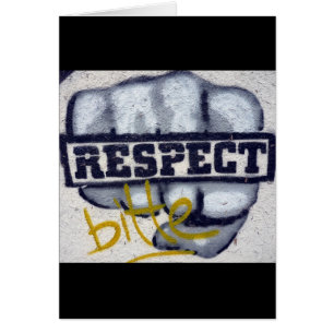 lägg respekterar graffiti hälsningskort