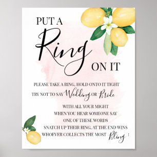 Lägg Ring på Lemons Rosa Möhippa Game Poster