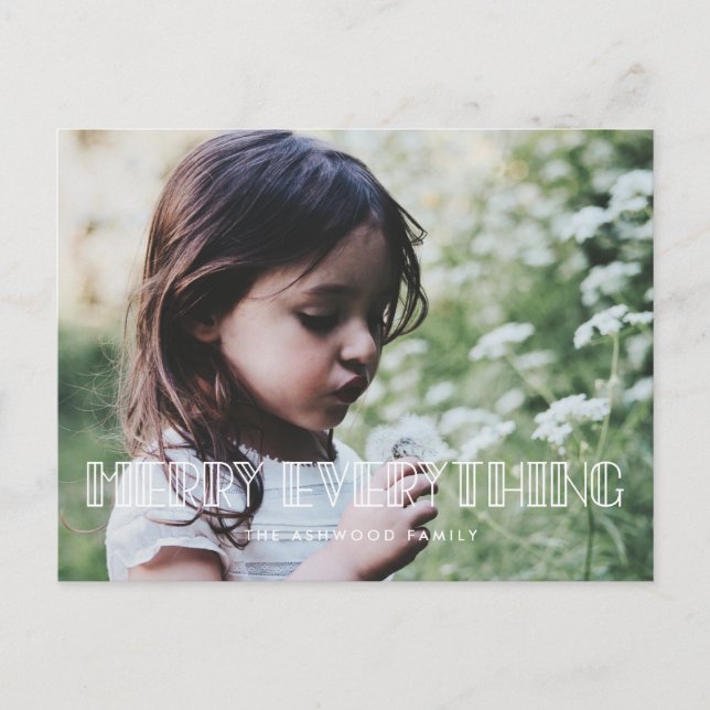 Lägg samman allt bild av Art deco-skript Helg Vykort (Framsida)