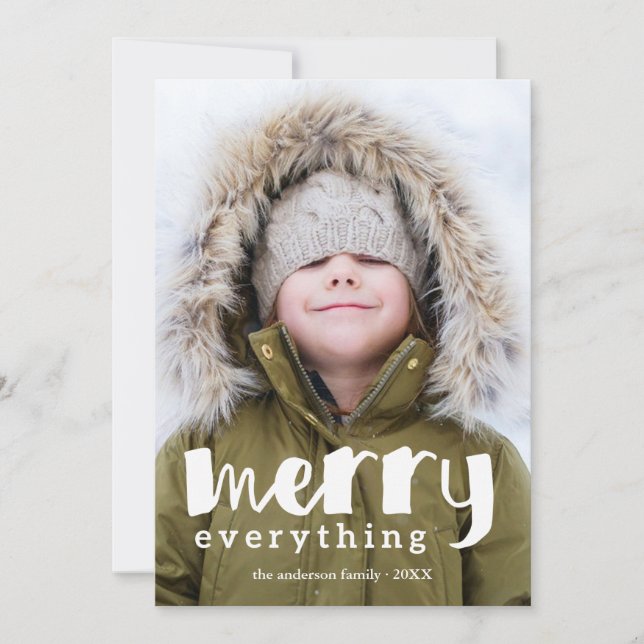 Lägg samman allt ett fotofotokort för Helgdag Julkort (Framsida)