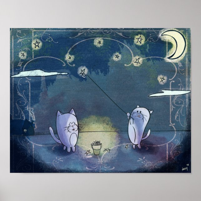 Lägg stjärnorna i hennes Himlar-utskrift Poster (Framsidan)