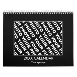 Lägg till 14 fotokalender svart kalender