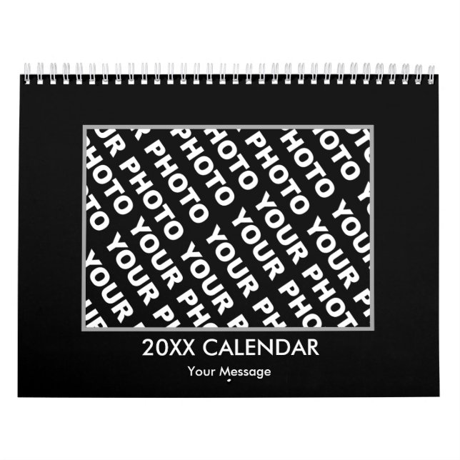 Lägg till 14 fotokalender svart kalender (Omslag)