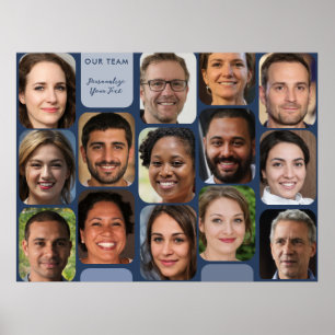 Lägg till 14 foton Elegant - vårt marinblå moderna Poster