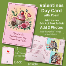 Lägg till 2 bilder, strössel på cupcakes alla hjär