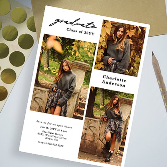 Lägg till 3 fotomoderna Tillkännagivande för stude (Skapare uppladdad)