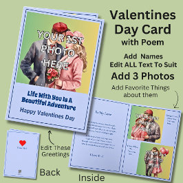 Lägg till 3 foton, Alla hjärtans dag - Livet med d Kort