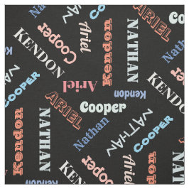 Lägg till 4 barn eller Pets Namn-Anpassningsbar sv Tyg