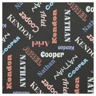 Lägg till 4 barn eller Pets Namn-Anpassningsbar sv Tyg