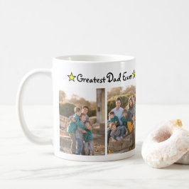 Lägg till 4 fotokollage Underbarare Pappa någonsin Kaffemugg