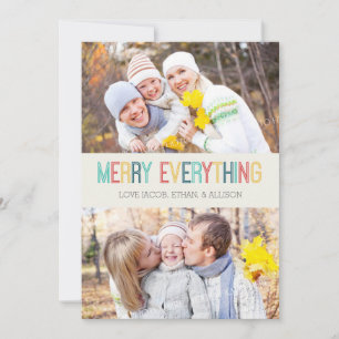 Lägg till allt fotokort i färg julkort