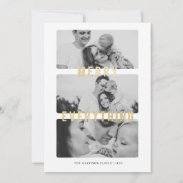 Lägg till allt guldfärgat Helgdag-kort Meddelande