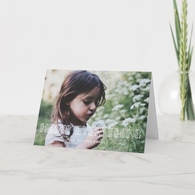 Lägg till allt Retro Art Deco Photo Helgkort (Framsida)