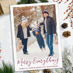 Lägg till allt Trendig Red Family Photo Julkort<br><div class="desc">Skicka julhälsningar med det här vackra Merry Allting Lycklig Alltid-kortet i ett modernt trendig rött format. Kör allt ~ önskar du alltid lycka till. Anpassa till din familj namn och till namn. Det här familjefotokortet blir en favorit bland alla dina familjer och vänner. Besök vår samling för att matcha Merry...</div>