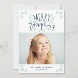 Lägg till allt, Trendiget Photo Hälsning Julkort