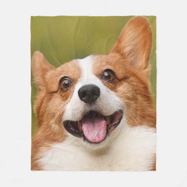 Lägg till anpassad Personlig för foto-Hund Fleecefilt (Framsidan)