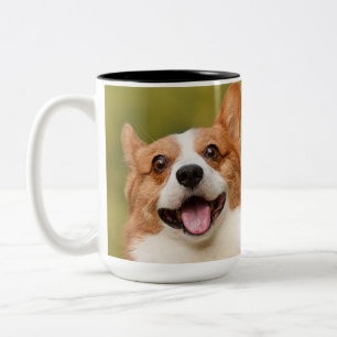Lägg till anpassad Personlig för foto-Hund Två-Tonad Mugg
