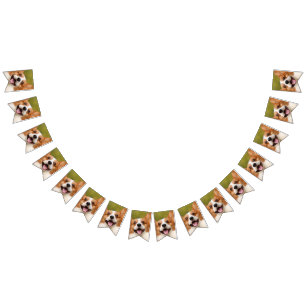 Lägg till anpassad Personlig för foto-Hund Vimplar