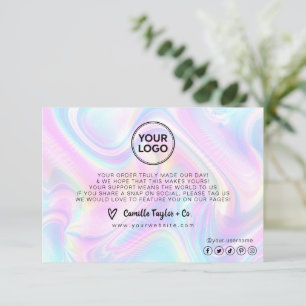 Lägg till Anpassningsbar ditt Logotyp Business Hol Tack Kort
