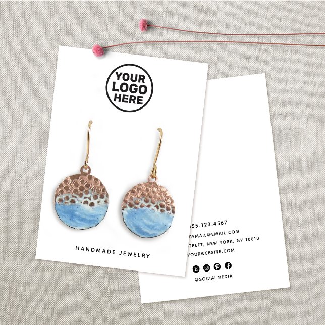 Lägg till Anpassningsbar Logotyp Innehavare av vit Visitkort (Skapare uppladdad)