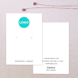 Lägg till Anpassningsbar Logotyp Innehavare av vit Visitkort