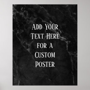Lägg till Anpassningsbar över fetstilt svart markö Poster