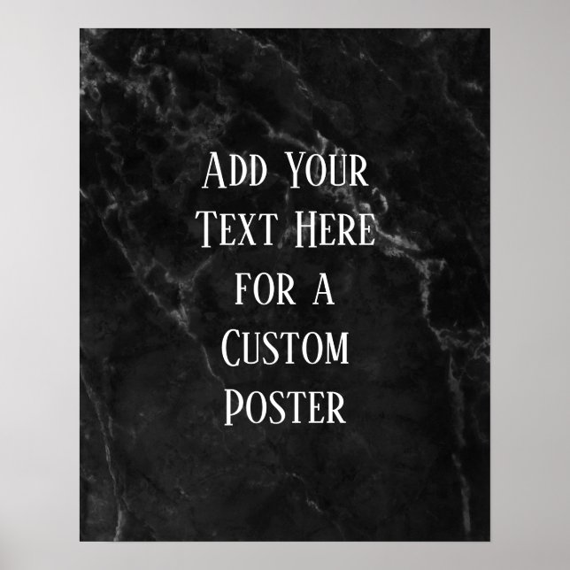 Lägg till Anpassningsbar över fetstilt svart markö Poster (Framsidan)