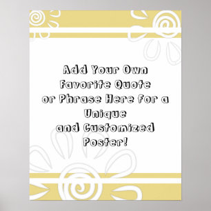 Lägg till Anpassningsbar Rand & blommor, anpassad Poster