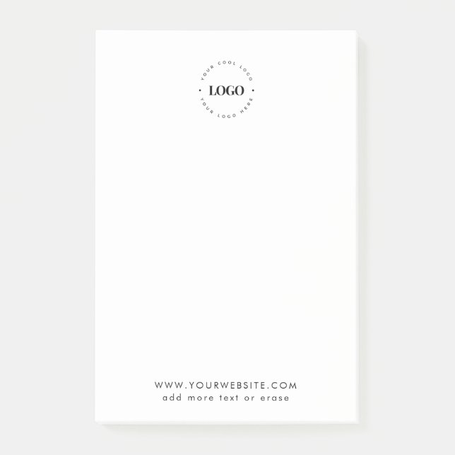 Lägg till Anpassningsbar Round Logotyp Business Co Post-it Block (Framsida)