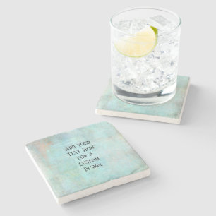 Lägg till Anpassningsbar Text Aqua och Teal Grunge Stenunderlägg
