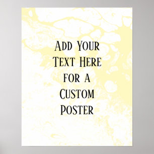 Lägg till Anpassningsbar, vit och lätt Gult Poster