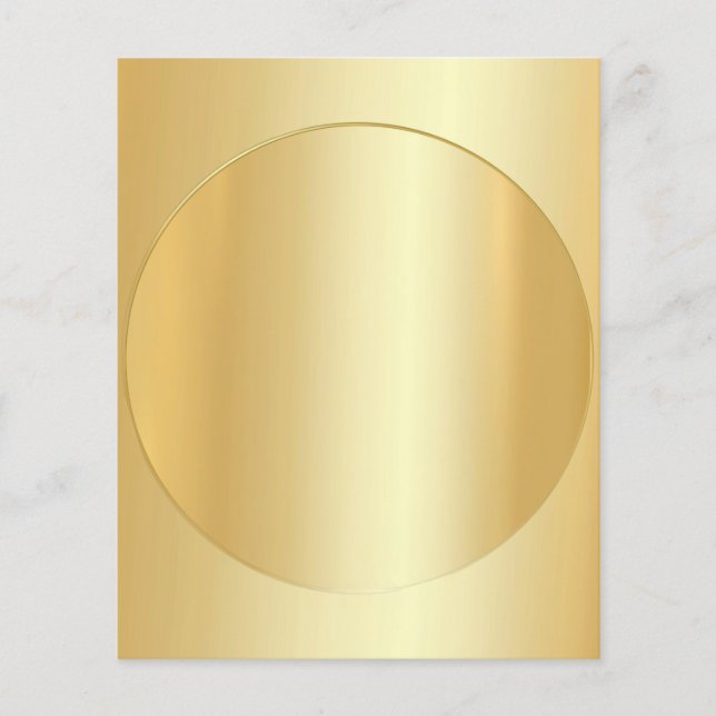 Lägg till Anpassningsbarna Faux Guld Glamous för t Flygblad (Framsidan)