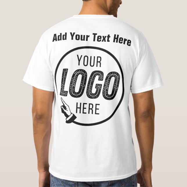 Lägg till Anpassningsbarna Fotoavbildning för före T Shirt (Baksida)