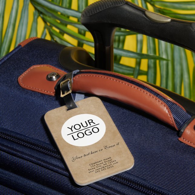 Lägg till Anpassningsbarna Logotyp Text Company Pr Bagagebricka (Framsida Insitu 1)