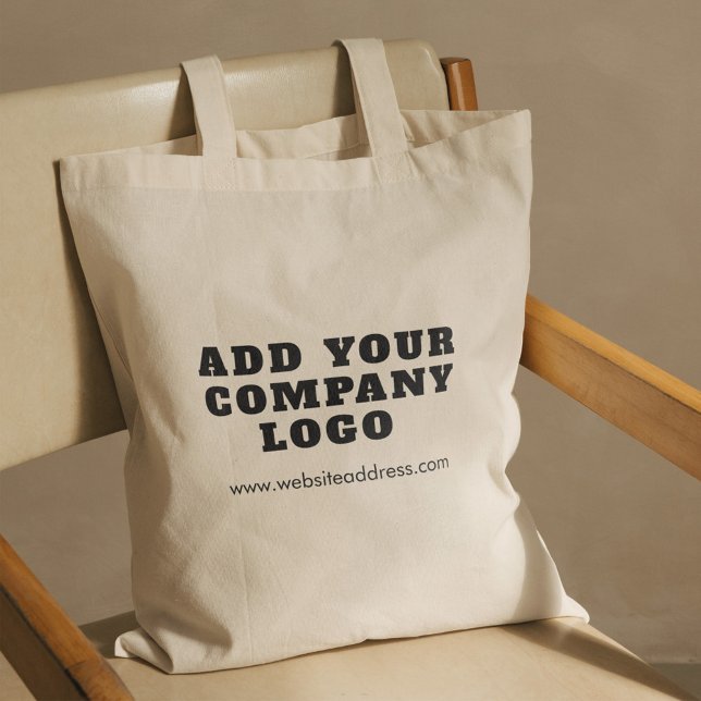 Lägg till Anpassningsbarna Ny anställd för din Log Tygkasse (Elegant Simple Custom Business Logo Company Swag Tote Bag)