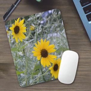 Lägg till Anpassningsbarnas fotodiagonala solblomm Musmatta