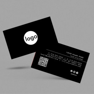 Lägg till anpassningsbarnas logotyp QR-kod Visitkort