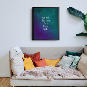 Lägg till Anpassningsbarnas Sans-Serif Text Lila T Poster