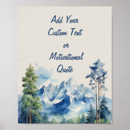 Lägg till Anpassningsbarnas vattenfärgsberg och Tr Poster