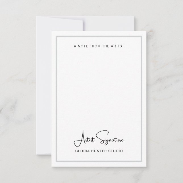 Lägg till anteckning om Namnteckning Anpassningsba Tack Kort (Framsida)