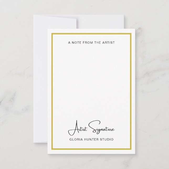 Lägg till anteckning om Namnteckning Anpassningsba Tack Kort (Framsida)