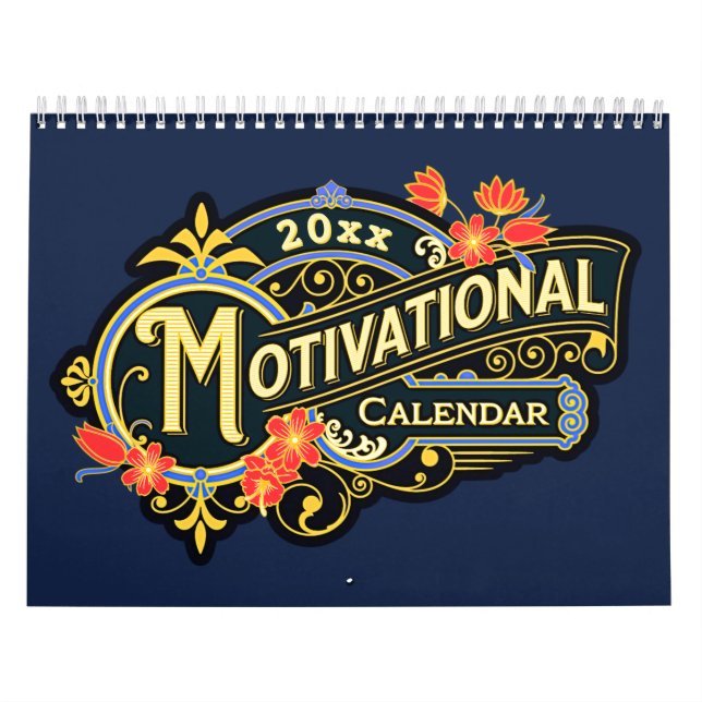 Lägg till år 20XX Motiveringskalender Kalender (Omslag)