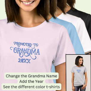 Lägg till år befordrad till Grandma T-Shirt