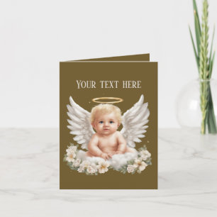 Lägg till baby Angel i cute Anteckningskort