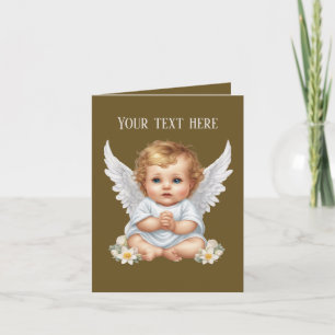 Lägg till baby Angel i cute Anteckningskort
