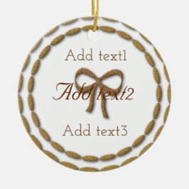 Lägg till Baby-julljulen i Guld-bow Julgransprydnad Keramik