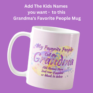 Lägg till Barnbarn Namn Favorite People Kalla mig  Kaffemugg