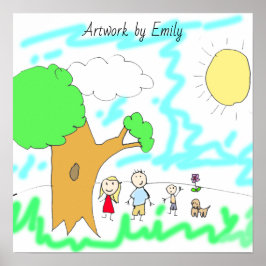 Lägg till barnens teckning i den här poster